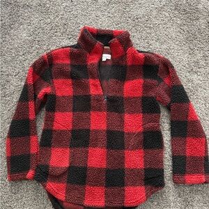 Koolaburra Red and Black Buffalo Plaid Sherpa Jacket